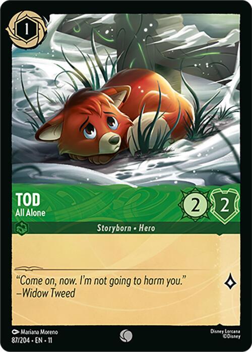Tod - All Alone 87/204 card from Winterspell