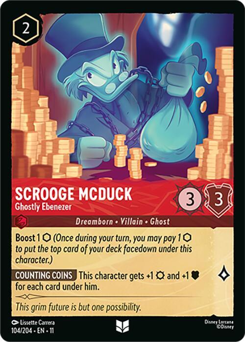 Scrooge McDuck - Ghostly Ebenezer 104/204 card from Winterspell