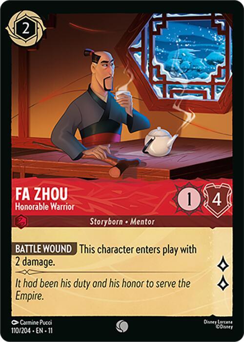Fa Zhou - Honorable Warrior 110/204 card from Winterspell