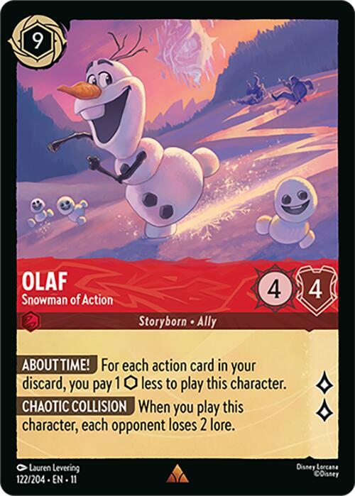 Olaf - Snowman of Action 122/204 card from Winterspell