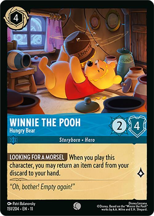 Winnie the Pooh - Hungry Bear 151/204 card from Winterspell