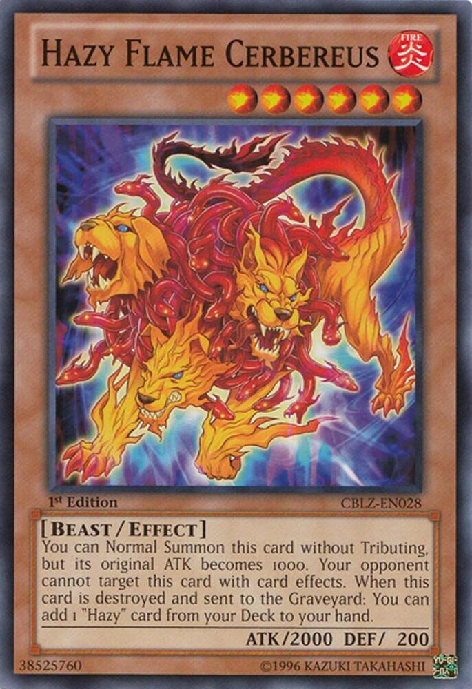 Hazy Flame Cerbereus CBLZ-EN028 card from Cosmo Blazer