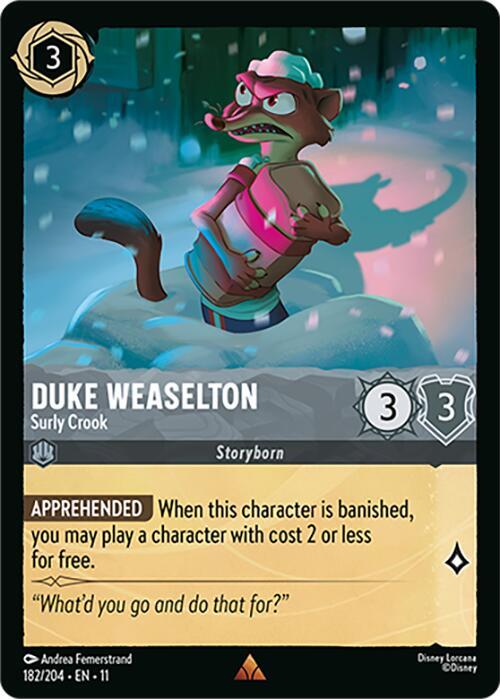 Duke Weaselton - Surly Crook 182/204 card from Winterspell