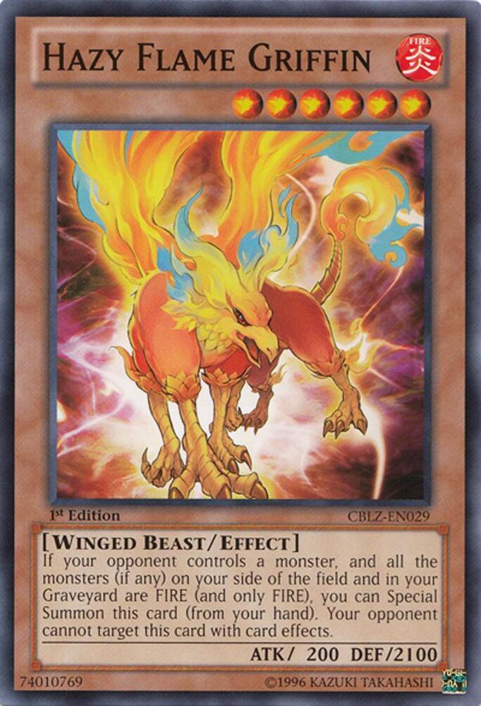 Hazy Flame Griffin CBLZ-EN029 card from Cosmo Blazer