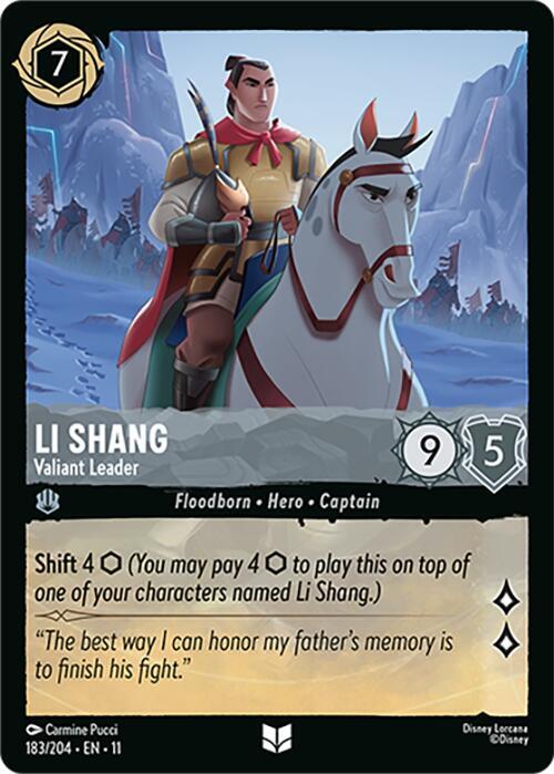 Li Shang - Valiant Leader 183/204 card from Winterspell