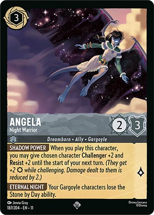 Angela - Night Warrior 187/204 card from Winterspell