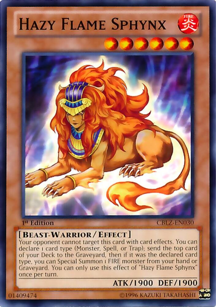 Hazy Flame Sphynx CBLZ-EN030 card from Cosmo Blazer