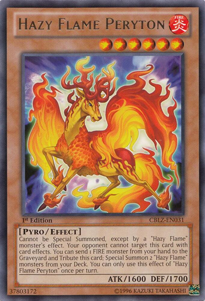 Hazy Flame Peryton CBLZ-EN031 card from Cosmo Blazer