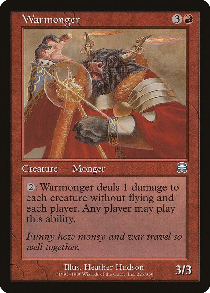 Warmonger 225 card from Mercadian Masques
