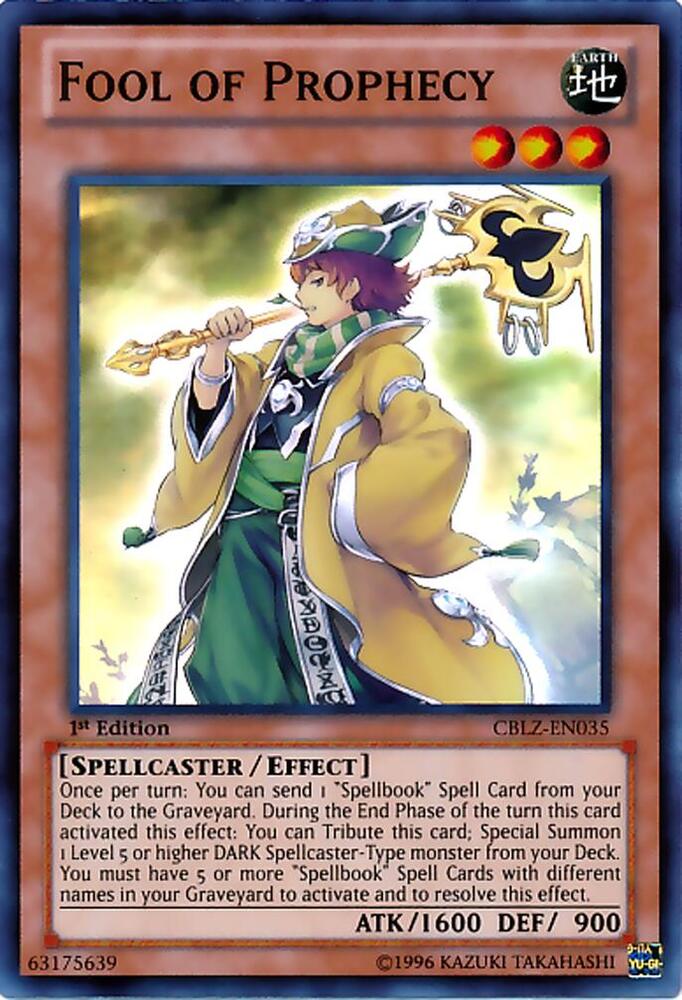 Fool of Prophecy CBLZ-EN035 card from Cosmo Blazer