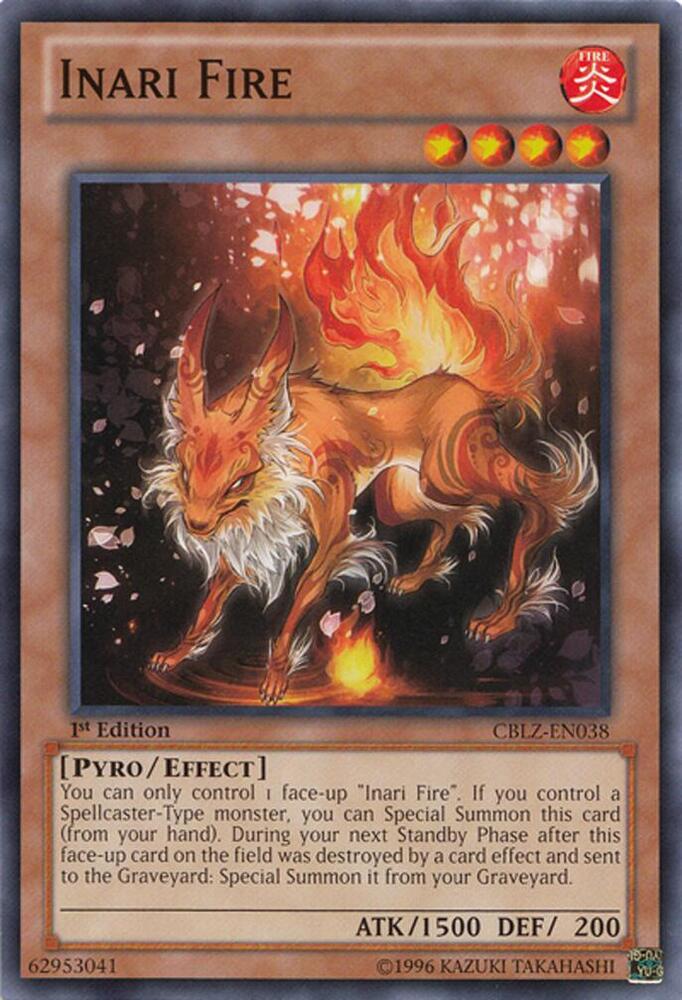 Inari Fire CBLZ-EN038 card from Cosmo Blazer