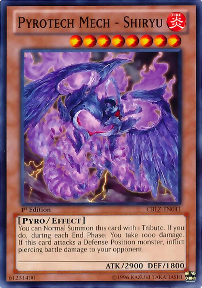 Pyrotech Mech - Shiryu CBLZ-EN041 card from Cosmo Blazer
