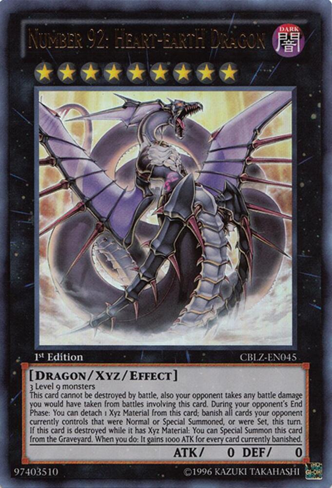 Number 92: Heart-eartH Dragon CBLZ-EN045 card from Cosmo Blazer