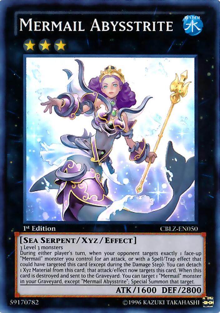 Mermail Abysstrite CBLZ-EN050 card from Cosmo Blazer