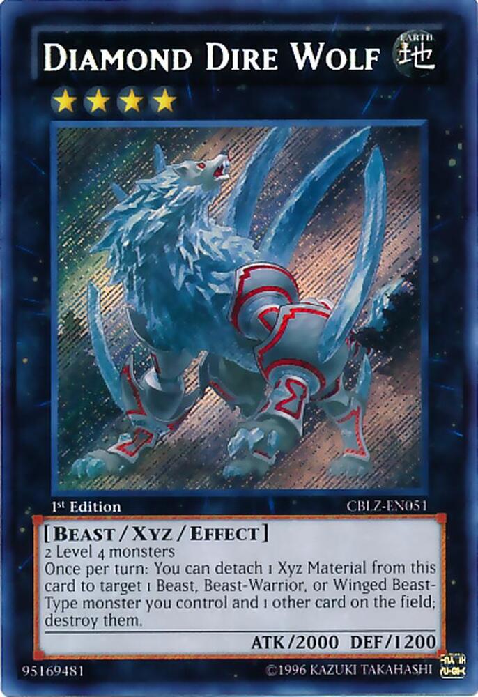 Diamond Dire Wolf CBLZ-EN051 card from Cosmo Blazer