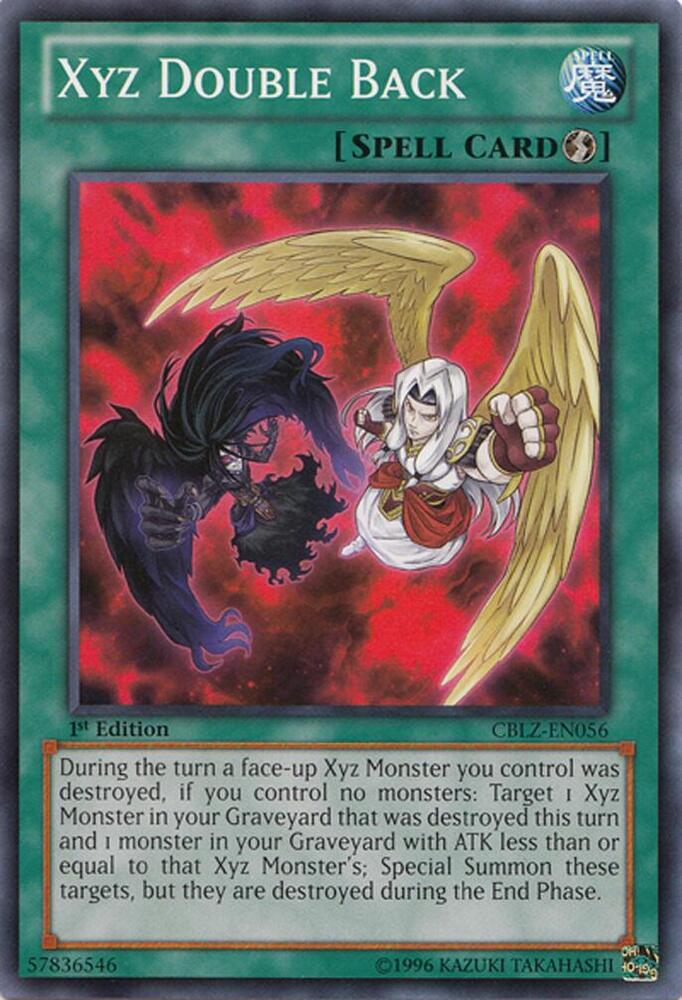 Xyz Double Back CBLZ-EN056 card from Cosmo Blazer