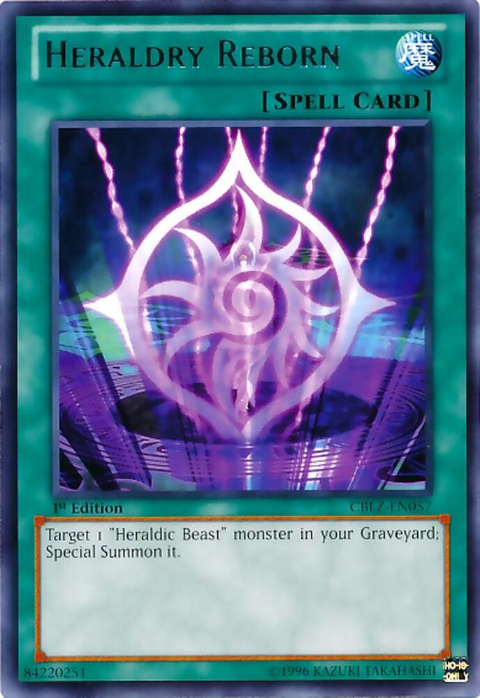 Heraldry Reborn CBLZ-EN057 card from Cosmo Blazer