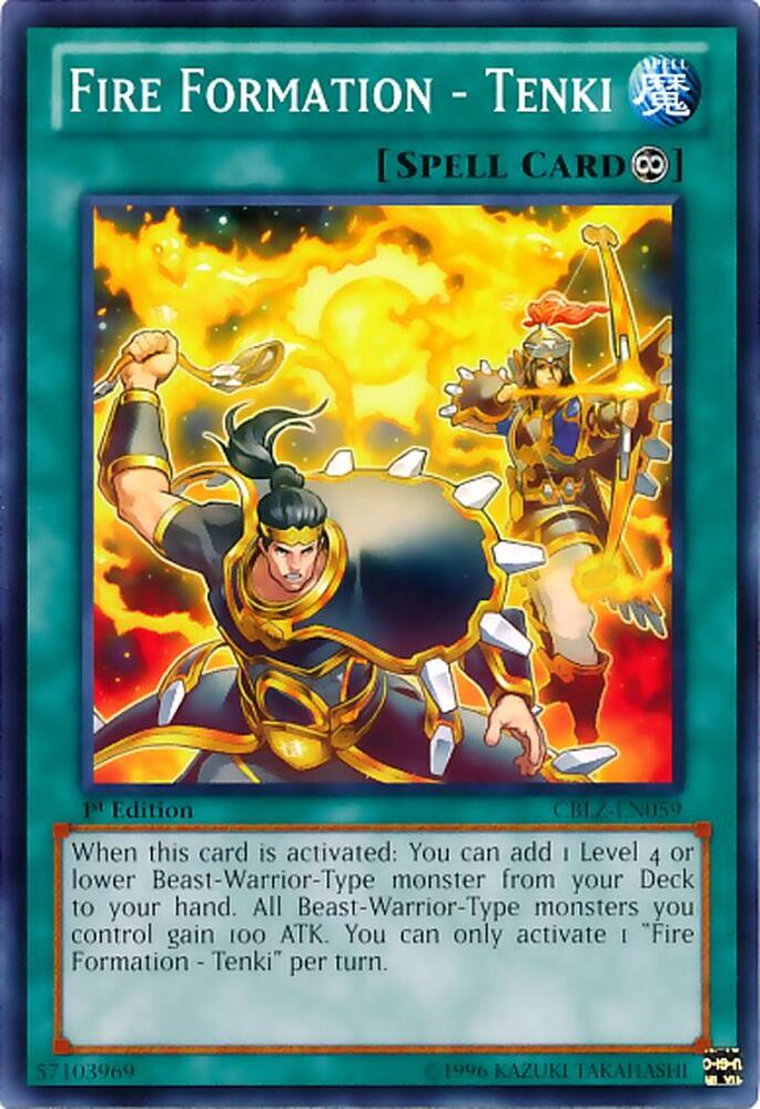 Fire Formation - Tenki CBLZ-EN059 card from Cosmo Blazer