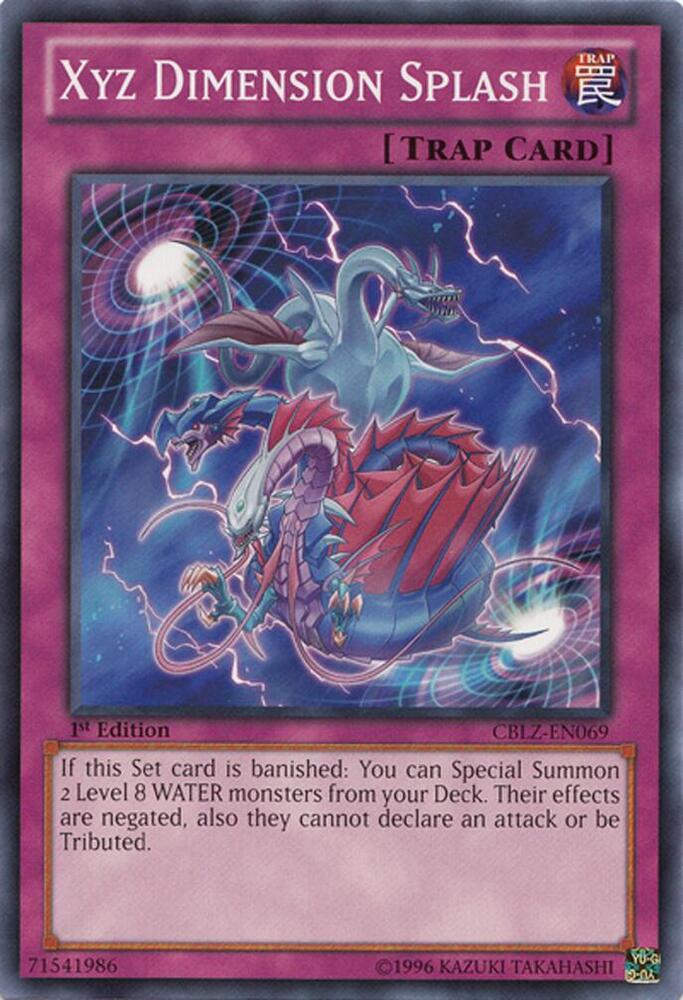 Xyz Dimension Splash CBLZ-EN069 card from Cosmo Blazer
