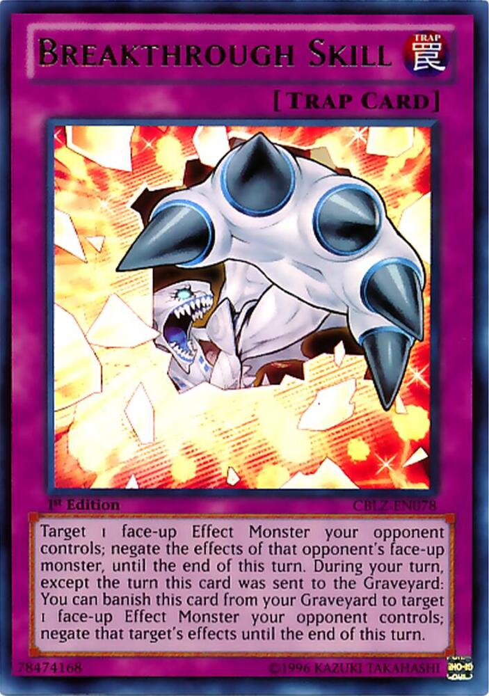 Breakthrough Skill CBLZ-EN078 card from Cosmo Blazer