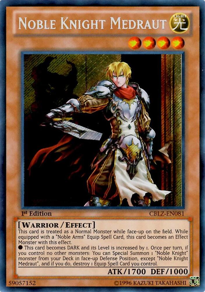 Noble Knight Medraut CBLZ-EN081 card from Cosmo Blazer