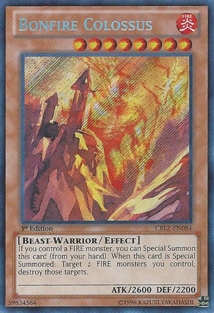 Bonfire Colossus CBLZ-EN084 card from Cosmo Blazer