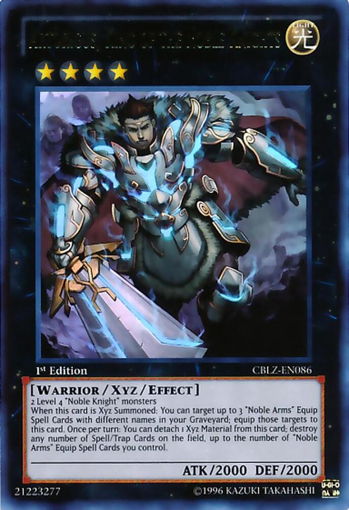 Artorigus, King of the Noble Knights CBLZ-EN086 card from Cosmo Blazer