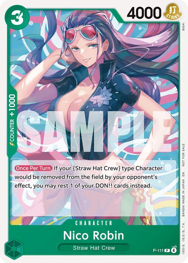Nico Robin (Heroines Battle Pack) P-111 card from One Piece Promotion Cards