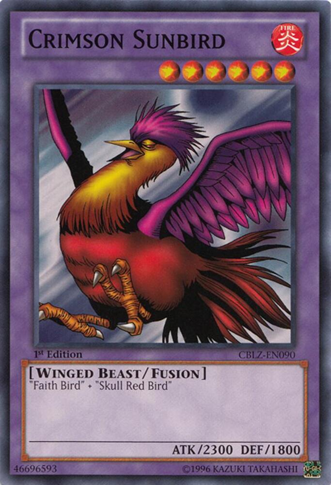 Crimson Sunbird CBLZ-EN090 card from Cosmo Blazer