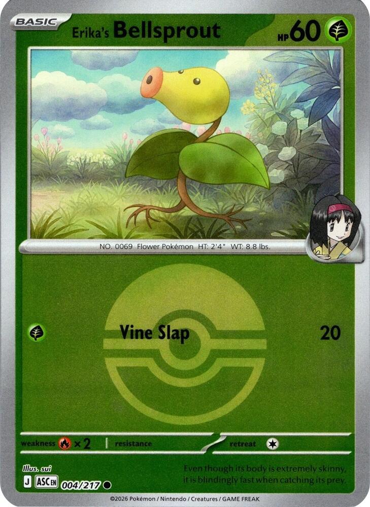 Erika's Bellsprout (Poke Ball) 004/217 card from ME: Ascended Heroes