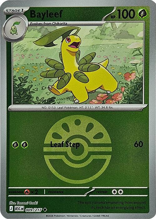 Bayleef (Friend Ball) 009/217 card from ME: Ascended Heroes