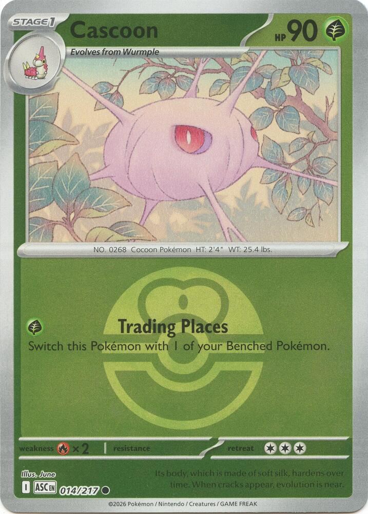 Cascoon (Love Ball) 014/217 card from ME: Ascended Heroes