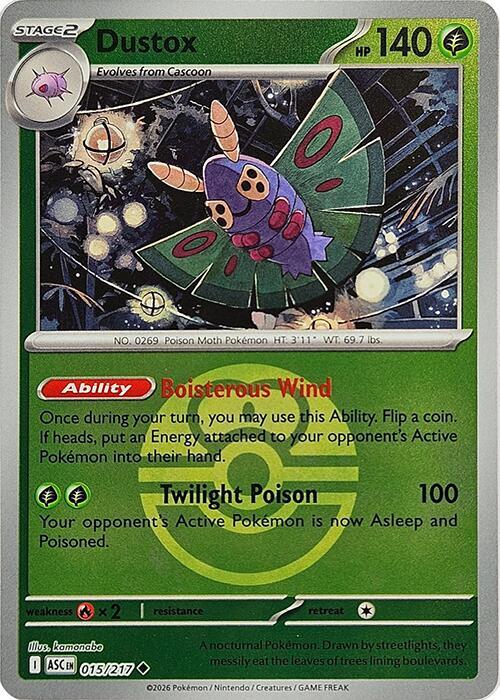 Dustox (Love Ball) 015/217 card from ME: Ascended Heroes