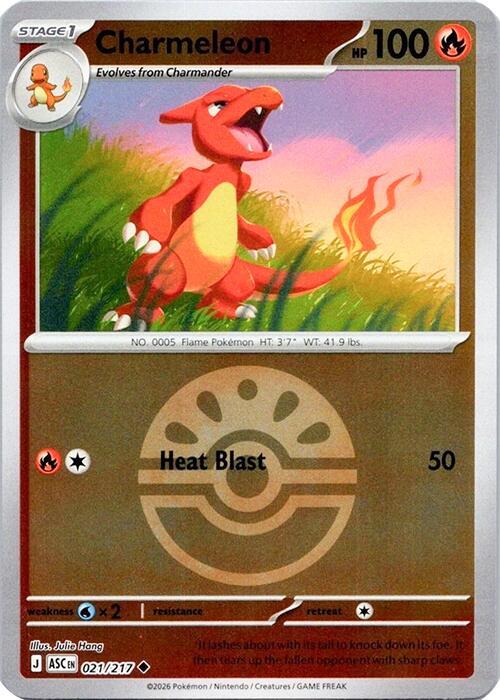 Charmeleon (Quick Ball) 021/217 card from ME: Ascended Heroes