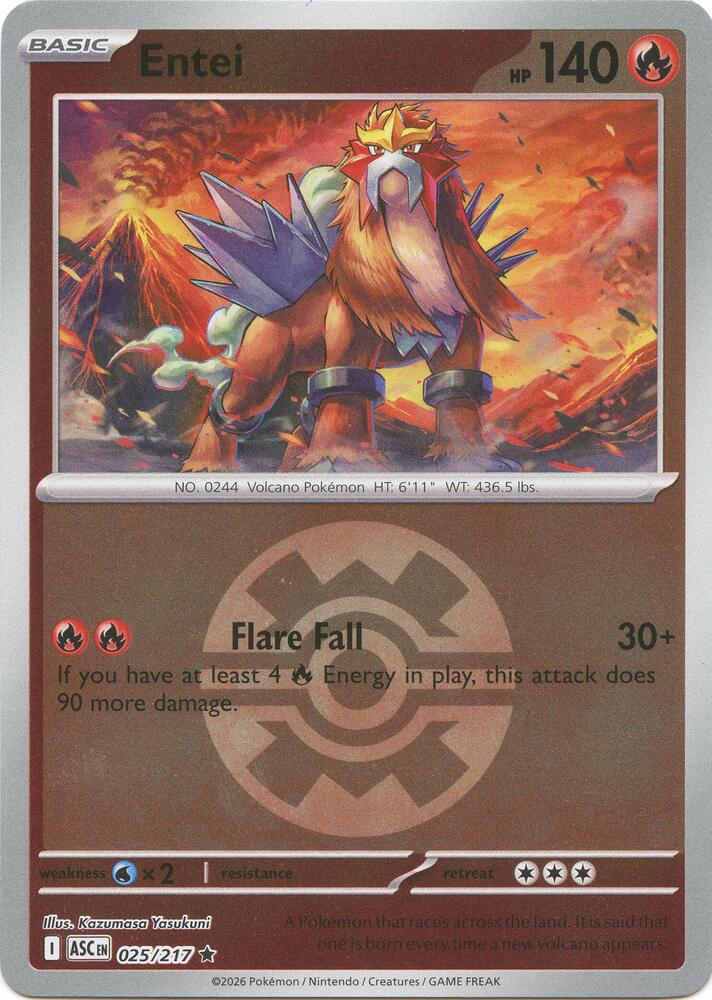 Entei (Quick Ball) 025/217 card from ME: Ascended Heroes