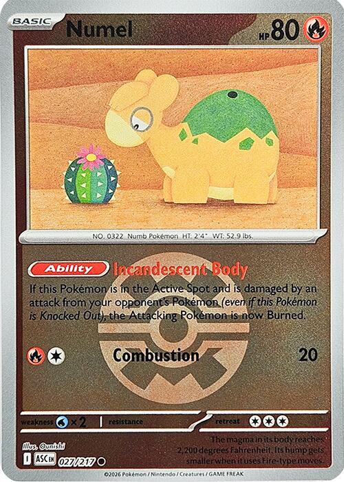 Numel (Quick Ball) 027/217 card from ME: Ascended Heroes