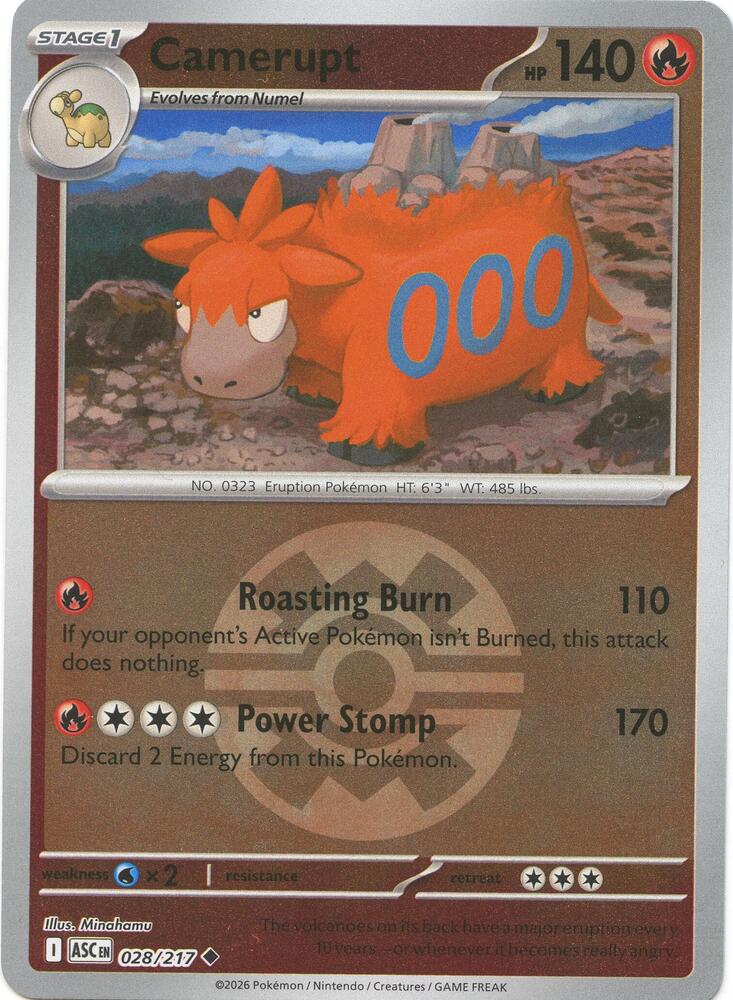 Camerupt (Quick Ball) 028/217 card from ME: Ascended Heroes