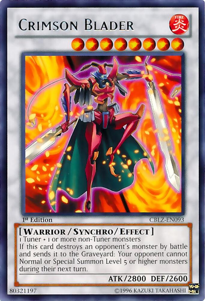 Crimson Blader CBLZ-EN093 card from Cosmo Blazer