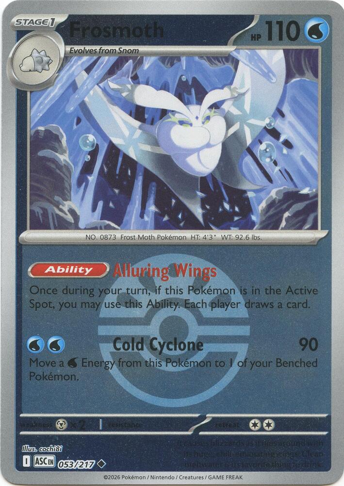 Frosmoth (Friend Ball) 053/217 card from ME: Ascended Heroes