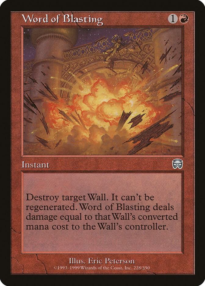 Word of Blasting 228 card from Mercadian Masques