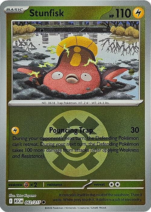 Stunfisk (Quick Ball) 062/217 card from ME: Ascended Heroes