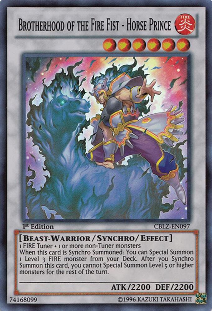 Brotherhood of the Fire Fist - Horse Prince CBLZ-EN097 card from Cosmo Blazer