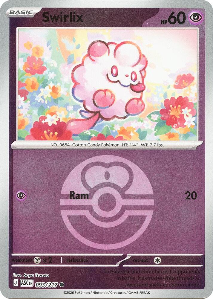 Swirlix (Love Ball) 093/217 card from ME: Ascended Heroes