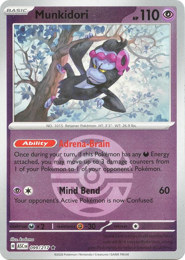 Munkidori (Dusk Ball) 099/217 card from ME: Ascended Heroes