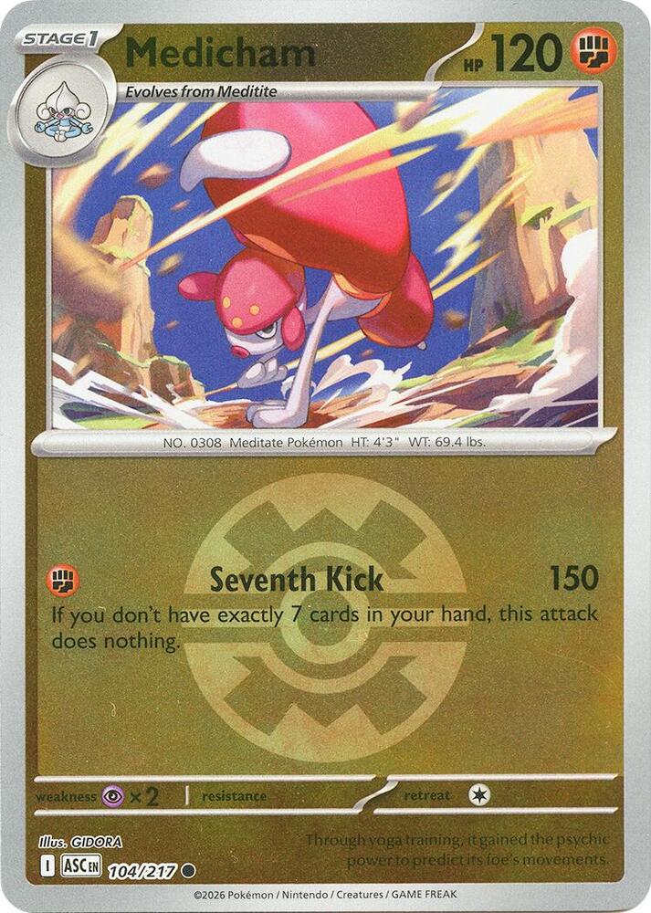Medicham (Quick Ball) 104/217 card from ME: Ascended Heroes