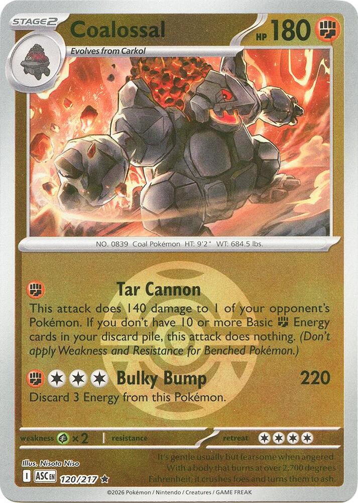 Coalossal (Dusk Ball) 120/217 card from ME: Ascended Heroes