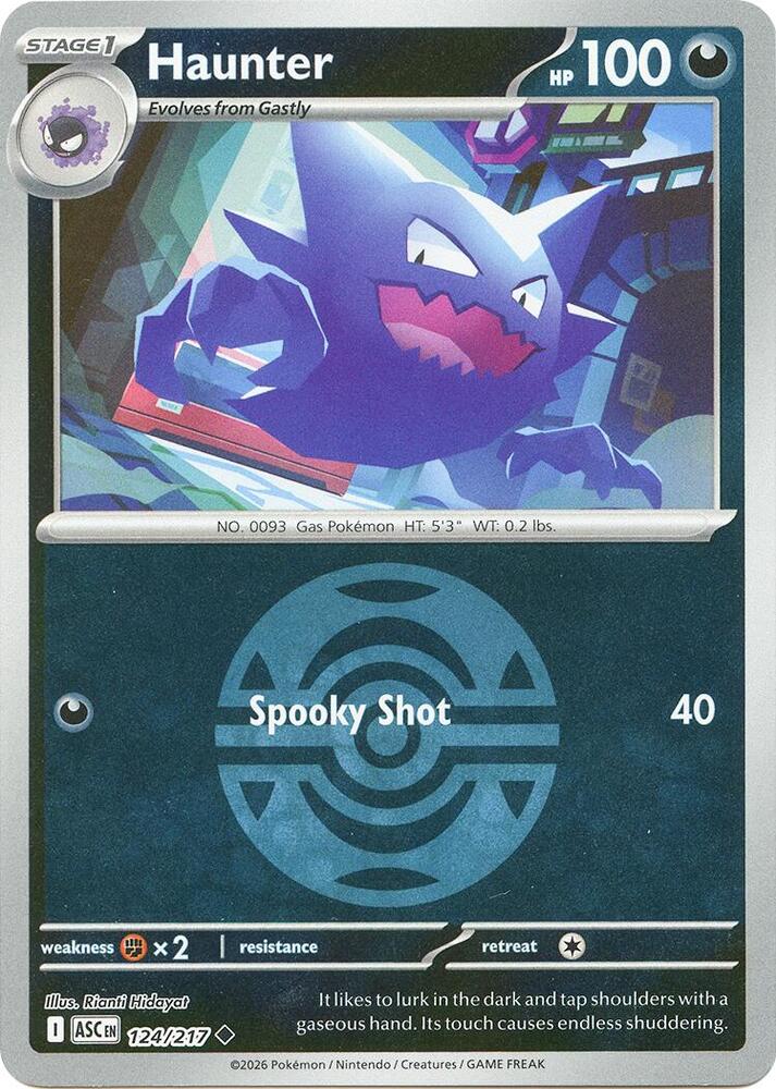 Haunter (Dusk Ball) 124/217 card from ME: Ascended Heroes