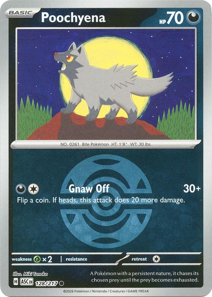 Poochyena (Dusk Ball) 128/217 card from ME: Ascended Heroes