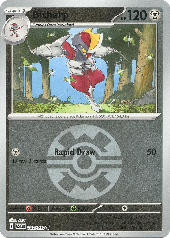 Bisharp (Quick Ball) 147/217 card from ME: Ascended Heroes
