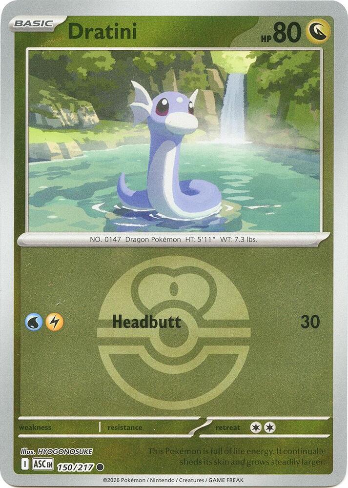Dratini (Love Ball) 150/217 card from ME: Ascended Heroes